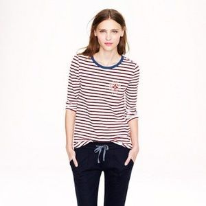J.Crew Painter Tee, striped broach S